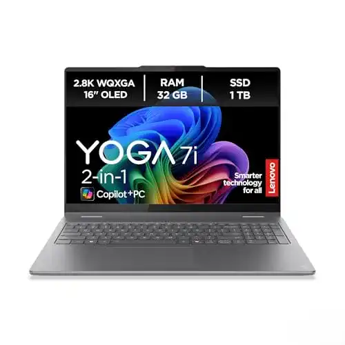 Lenovo Yoga 7i 2-in-1 Laptop mit 16 Zoll OLED-Display und Intel Core Ultra 7
