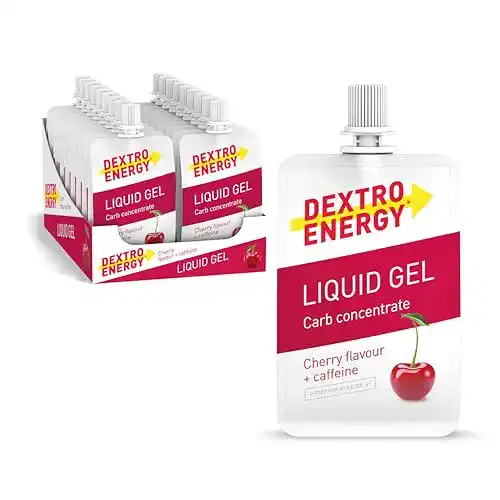 Energiegel Dextro Energy Liquid Gel Kirsche mit Koffein 18x60ml