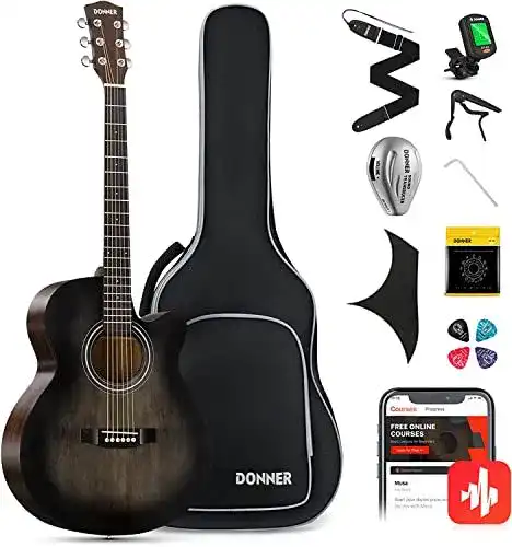 Donner Akustikgitarre für Anfänger und Einsteiger mit Zubehör