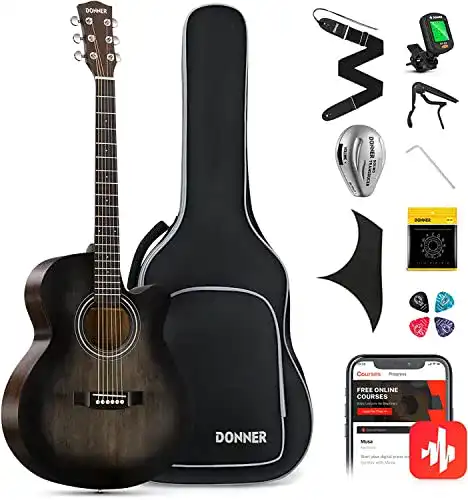 Donner Akustikgitarre für Anfänger und Einsteiger mit Zubehör