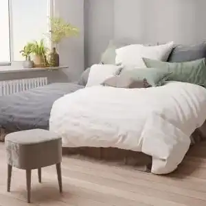 Leinen-Bettwäsche Pure Label Halbleinen Bettbezug 135×200 cm mit Kissenhülle