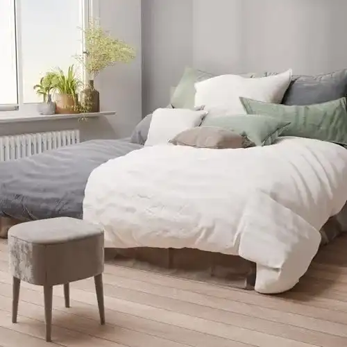 Leinen-Bettwäsche Pure Label Halbleinen Bettbezug 135×200 cm mit Kissenhülle