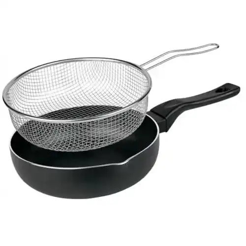 Frittiertopf Space Home LS Kitchen – Frittier-Bratpfanne mit Frittierkorb