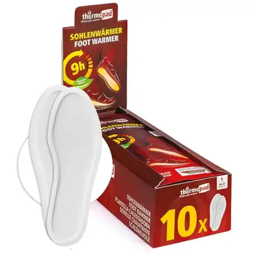 Beheizbare Sohlen Thermopad Unisex Erwachsene – Sohlenwärmer im 10er-Pack