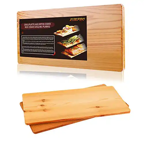 Räucherbrett aus Zedernholz 2er Set für Grillen