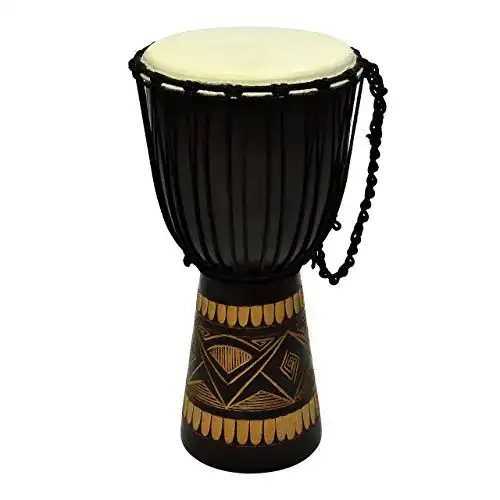 Djembe Trommel 50 cm aus Mahagoni mit Ziegenfellbespannung