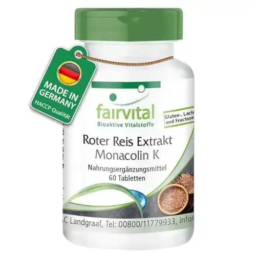 Roter Reis Kapseln Fairvital – 60 vegane Tabletten mit Roter Reis Extrakt