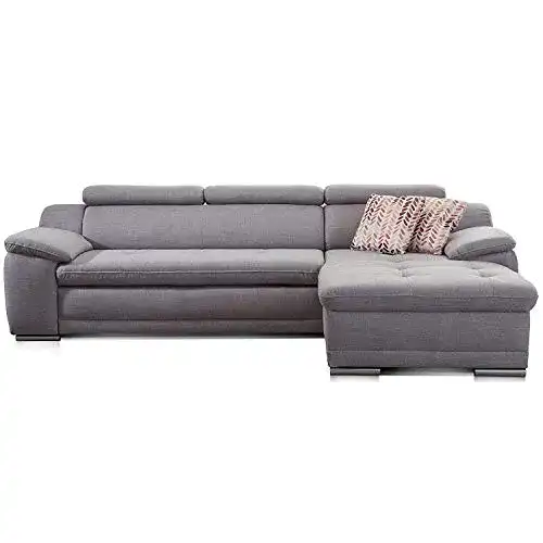 Ecksofa Cavadore Aniamo mit XL-Longchair rechts