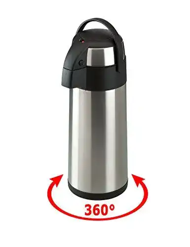 ZHG Edelstahl Airpot Isolierkanne 3 Liter Thermoskanne