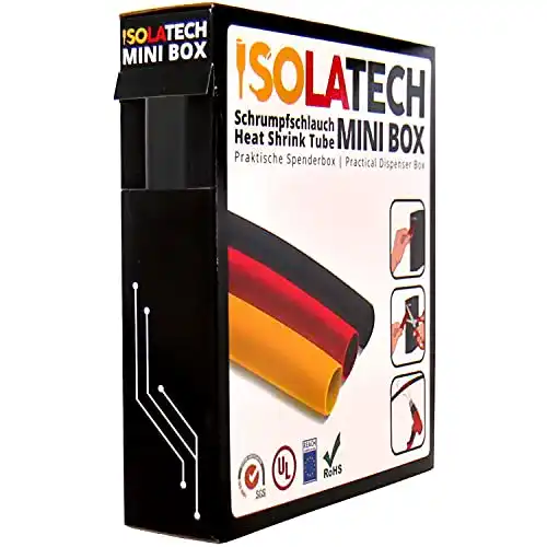 Schrumpfschlauch Isolatech 2:1 Mini Box ohne Kleber schwarz