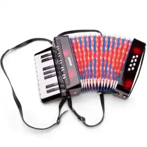 Akkordeon New Classic Toys 10057 Musikinstrument in Schwarz/Rot