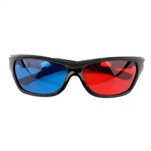 Anaglyphenbrille Morza mit schwarzem Rahmen in Rot und Blau