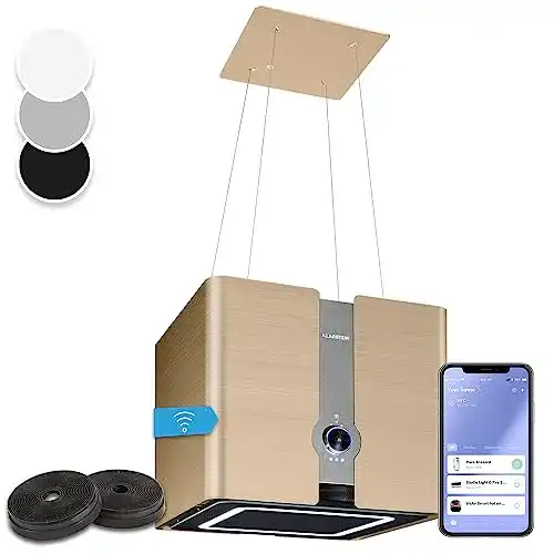 Dunstabzugshaube freihängend Klarstein Futurelight Smart mit 420m³/h