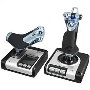Joystick Logitech G Saitek X52 Flight Control System mit Schubregler