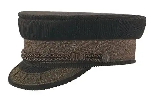 Prinz Heinrich Mütze HUTX Original Cord Kapitänsmütze im klassischen Design