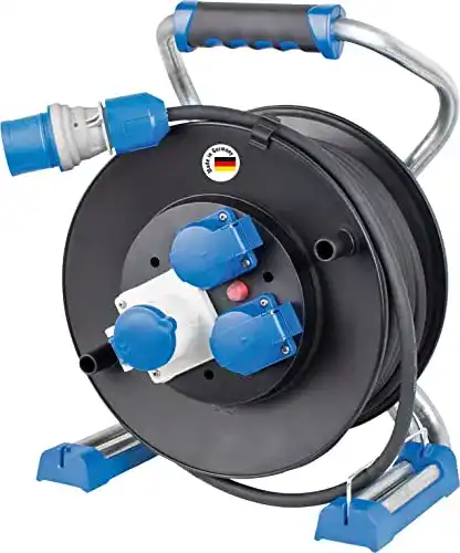 Schwabe CEE Outdoor Kabeltrommel 25m mit Spannungsanzeige
