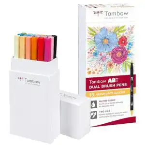 Tombow ABT-18P-2 Pinselstifte Set mit Dual Brush und 18 Farben