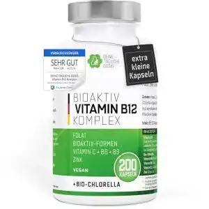 Vitamin B12 Komplex für Veganer mit Bio Chlorella