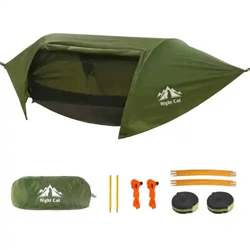 Outdoor Hängematte mit Moskitonetz und wasserdichter Regenfliege