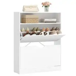 Schuhschrank Vasagle mit 2 Klappen für bis zu 16 Paar Schuhe