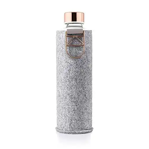EQUA Glasflasche mit Filzhülle in Mismatch Rose Gold
