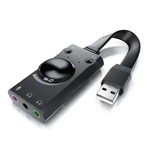 USB Mini Soundkarte CSL Computer – Externe USB-Stick-Soundkarte