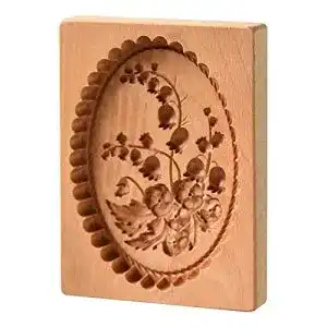Spekulatiusformen aus Holz mit Blumenmuster für Kekse und Plätzchen