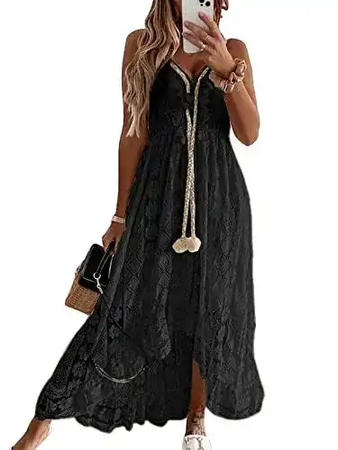 Maxikleid von CUPSHE für Damen mit V-Ausschnitt und floralem Design