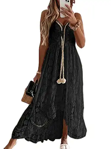 Maxikleid von CUPSHE für Damen mit V-Ausschnitt und floralem Design