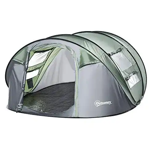 Outsunny Zelt für 4-5 Personen – Campingzelt für Familien und Gruppen