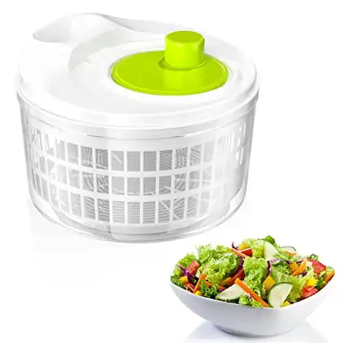 Salatschleuder Newaner mit Kurbelantrieb und Deckel