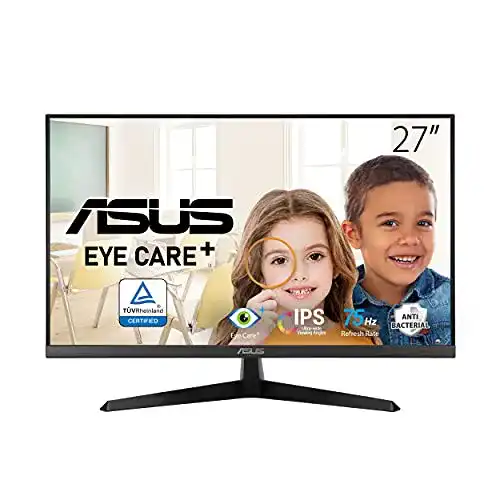 Asus VY279HE 27 Zoll Full HD Gaming Monitor mit 75 Hz und FreeSync
