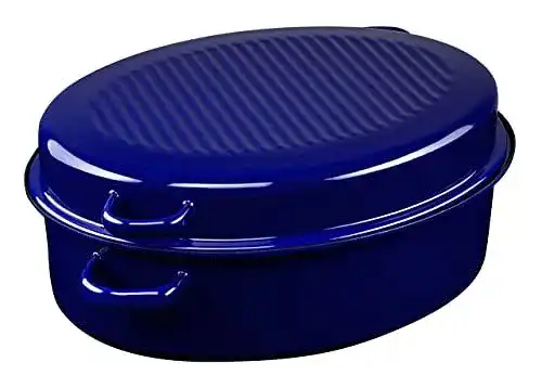 Gänsebräter Riess 0442-012 oval mit Deckel für Backofen