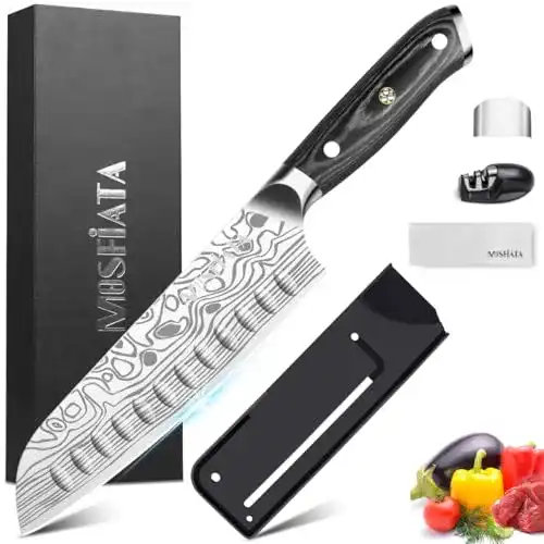 Kochmesser von MOSFiATA – Santoku Küchenmesser für Profis