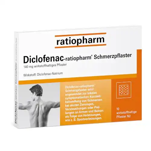 Schmerzpflaster Ratiopharm Diclofenac zur Behandlung akuter Schmerzen