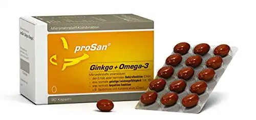 Gedächtnis-Tabletten Prosan Ginkgo und Omega-3 Kapseln