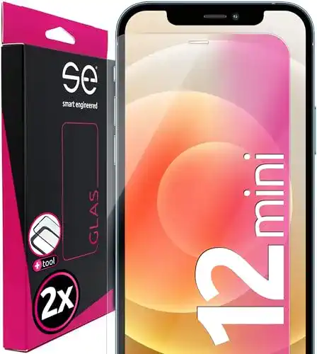 Panzerglas für iPhone 12 Mini mit Installationshilfe und 9H Härte