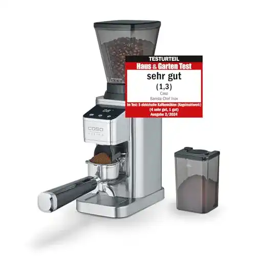 Espressomühle Caso BaristaChef Inox – elektrische Kaffeemühle
