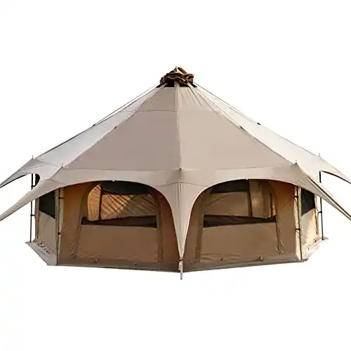 Baumwollzelt FYLZW Tipi Campingzelt für 8-10 Personen