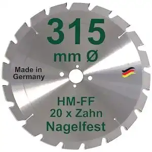 Kreissägeblatt 315 x 30 mm HM für präzise Holzarbeiten
