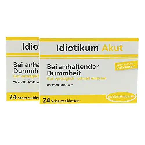Scherztabletten Kinkerlitzchen Idiotikum Akut Schokolinsen 24 Stück
