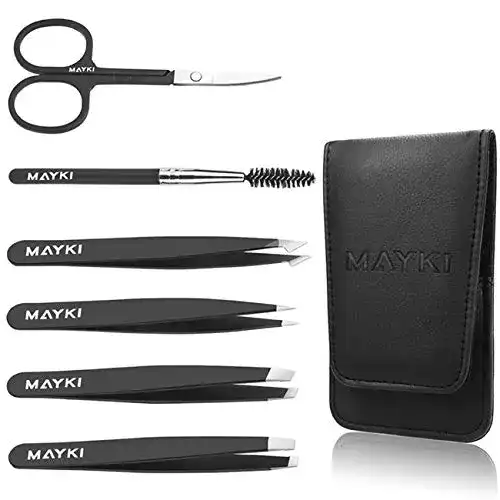 Augenbrauenpinzette Mayki Set 6-teilig für präzises Zupfen