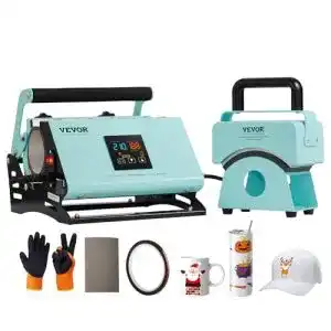 Tassenpresse Vevor 2-in-1 Heißpresse für Becher und Hüte