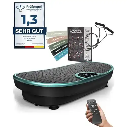 Vibrationsplatte Sportstech VP250 im Curved Slim Design