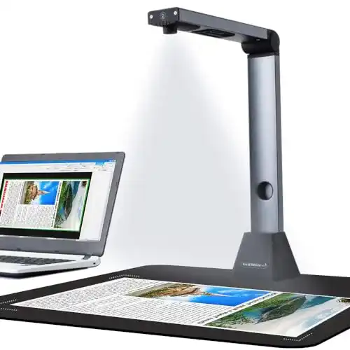 Bamboosang Tragbarer Buchscanner X3 mit USB Dokumentenkamera