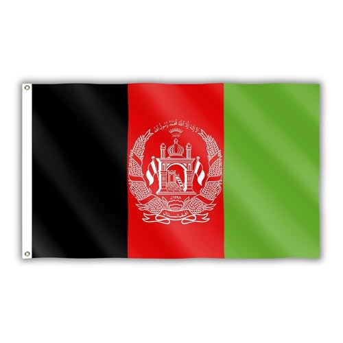 Afghanistan Flagge SHATCHI, 150 x 90 cm, Polyester