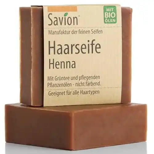 Haarseife Savion Henna für alle Haartypen, vegan und palmölfrei