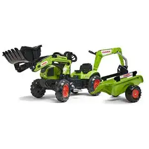 Trettraktor Falk 2040N mit Baggerlader und Anhänger für Kinder