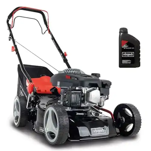 Scheppach Benzin Rasenmäher MS132-42 mit 42 cm Schnittbreite und Radantrieb