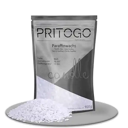Paraffinwachs Pritogo für Kerzen zum Gießen (900g) weiß